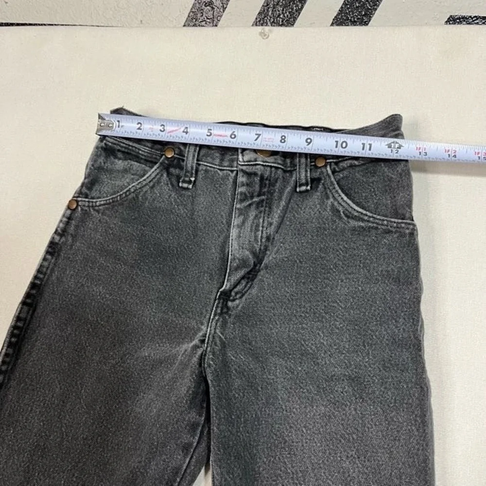 Wrangler Black Denim Jeans USA‎ Made Mid-Rise Straight Leg Rigid - Size 27